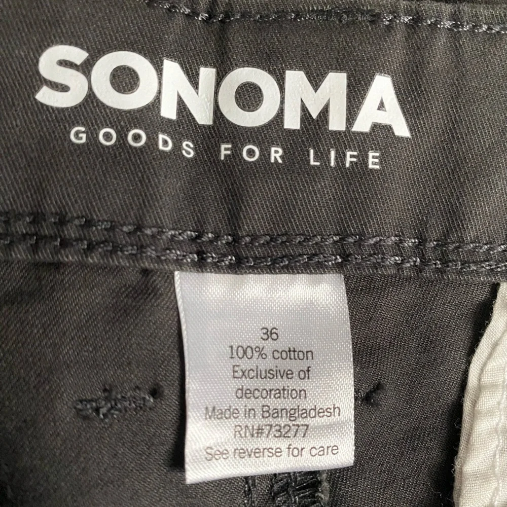 Sonoma Classic Cargo, Dark Gray, Men’s Shorts, New, 36, Gift / School / Casual - Picture 3 of 7